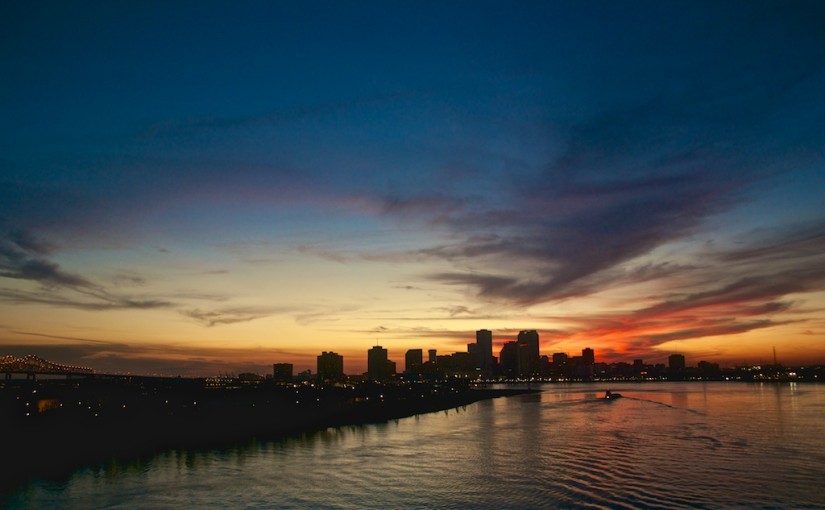 Sunset over New Orleans